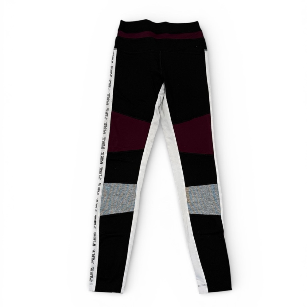 PINK Victoria's Secret Colorblock Leggings - Black, Burgundy, Gray